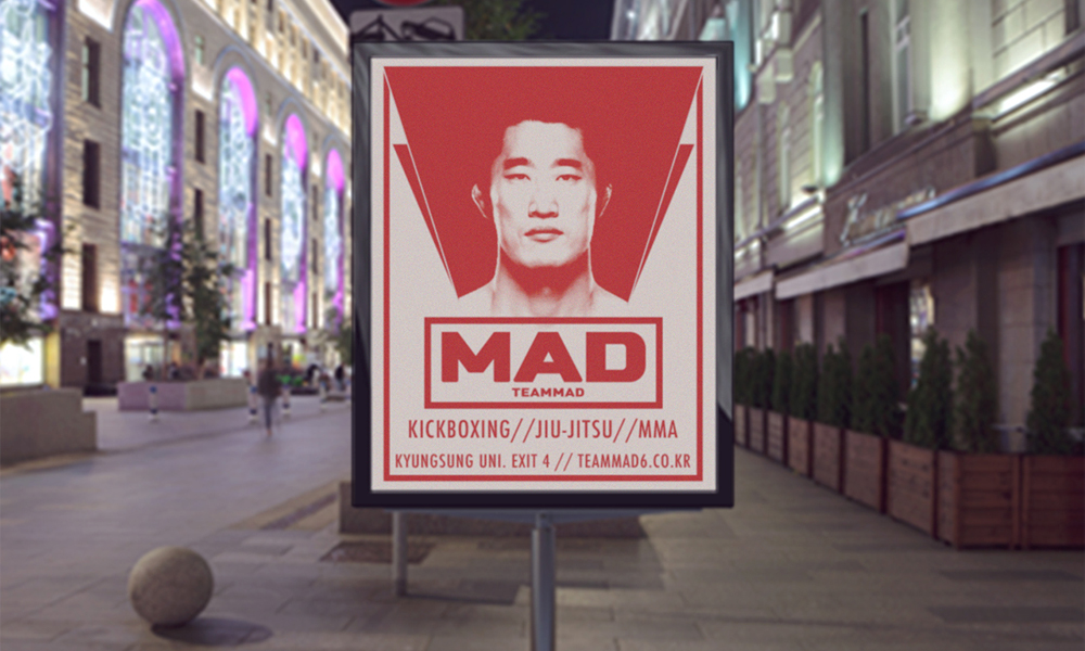 Team MAD sign in a neighborhood
